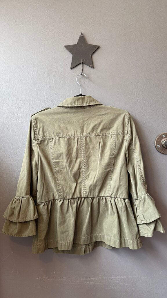Ruffle Hem Utility Jacket