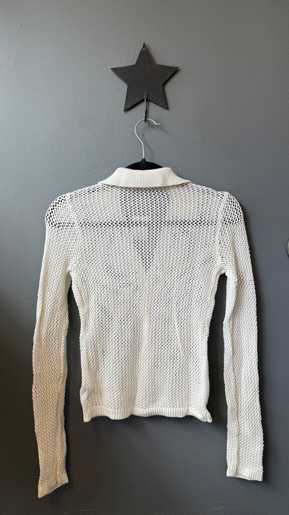 Open Knit Sweater Cardigan Top