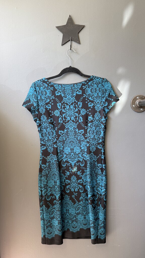 Printed Neoprene Sheath Dress