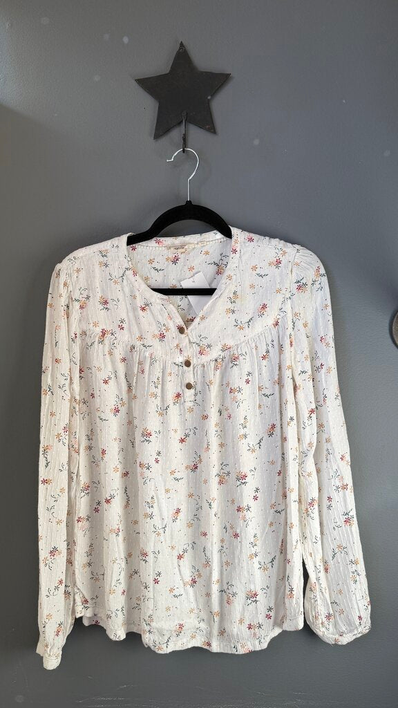 Floral Henley Blouse