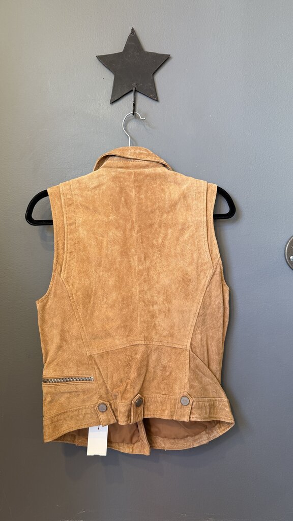 Suede Moto Vest