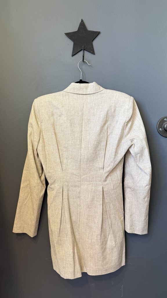 Linen Blend Long Blazer