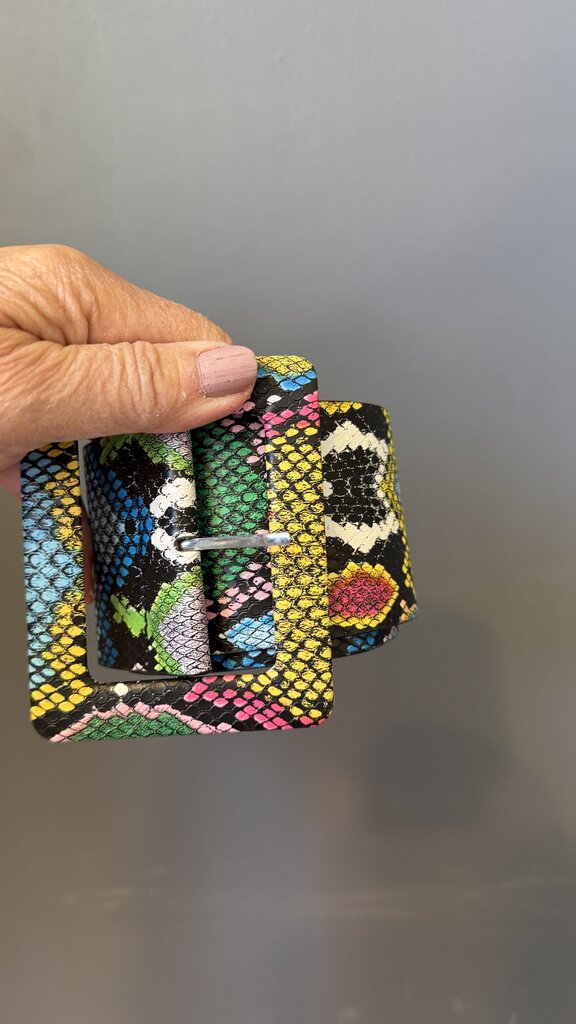 Faux Python Wide Belt