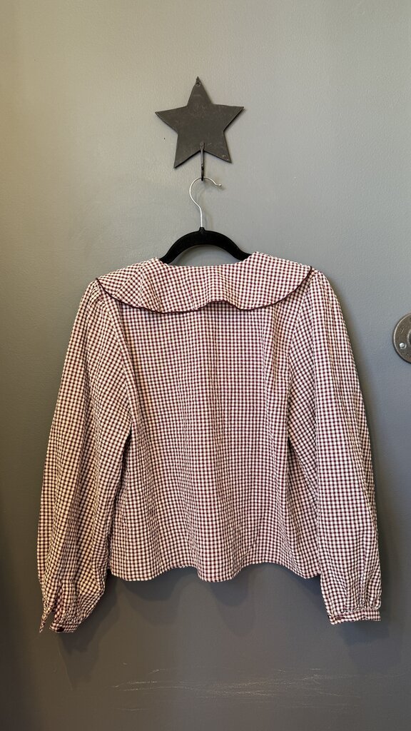 Ruffle Gingham Blouse