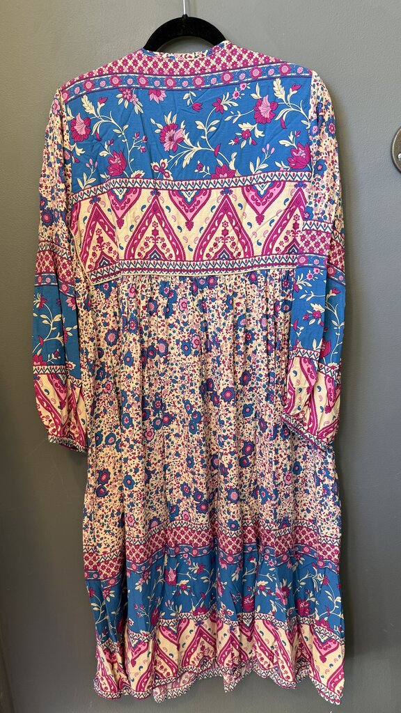 Printed Loose Midi Dress