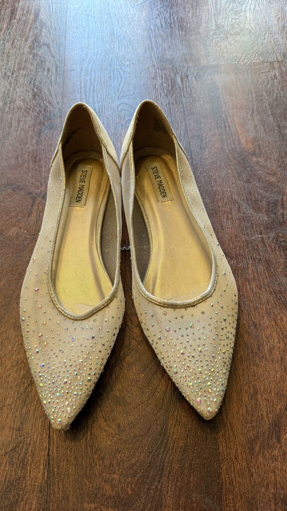 Gem Mesh Pointed Flats