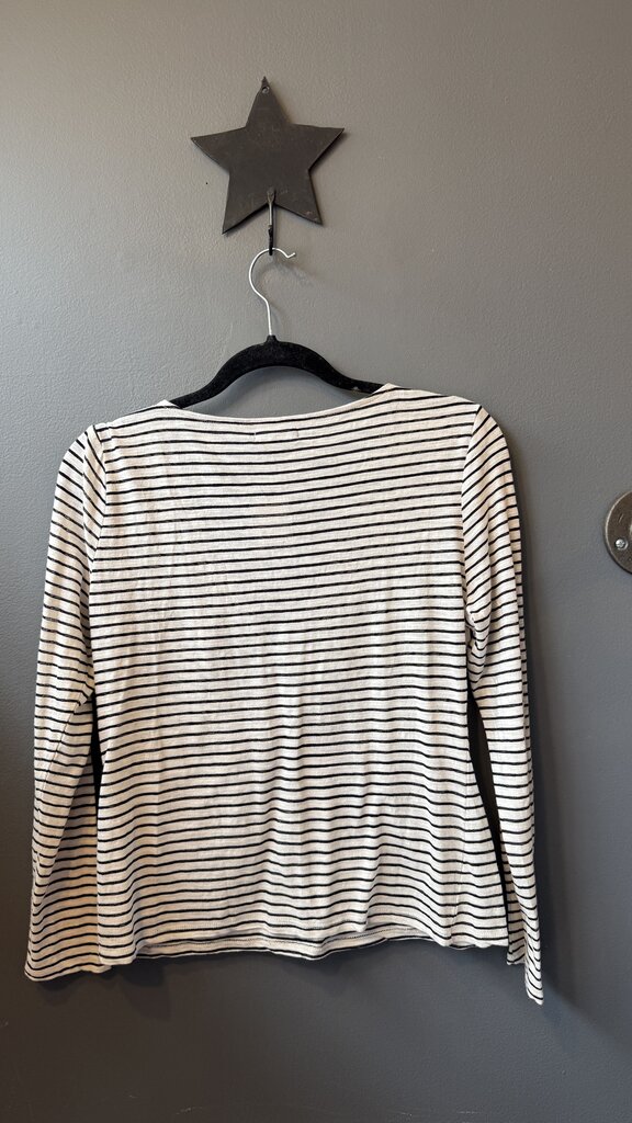 Tissue Weight Stripe Knot Front Tee