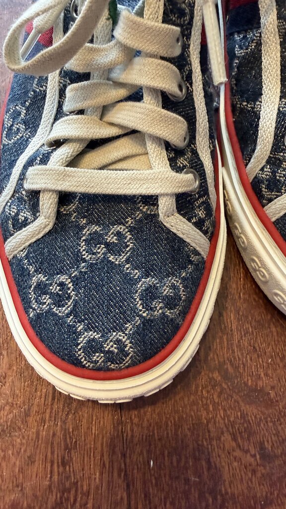 1977 Tennis Denim Logo Sneakers