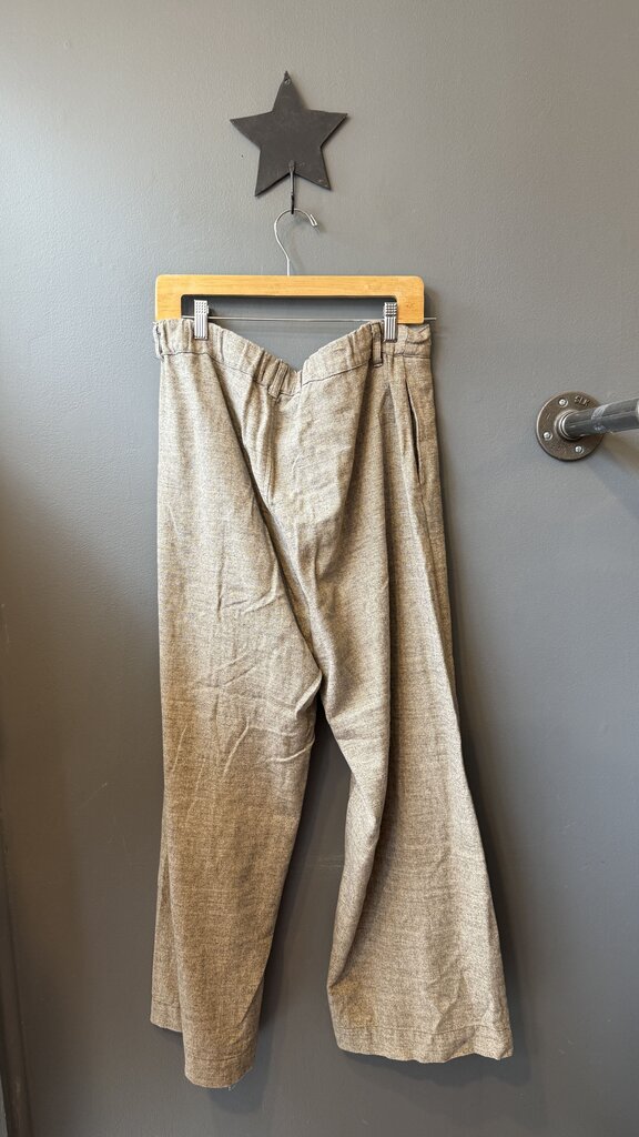 Wide Leg Cotton Flannel Pants