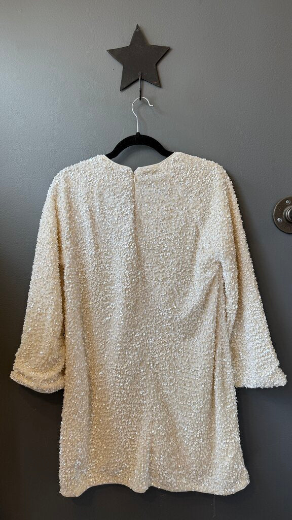 Sequin Longsleeve Shift Dress