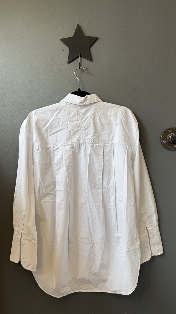 Oversized Tulip Hem Button Up Shirt