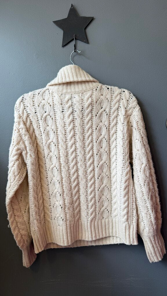 Pointelle 1/4 Zip Sweater