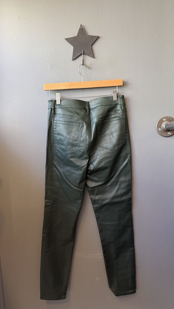 Green Coated Skinny Jeans