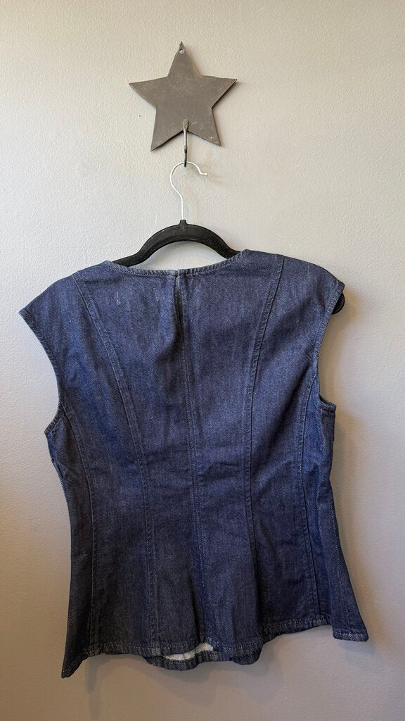 Fitted Denim Shell Top