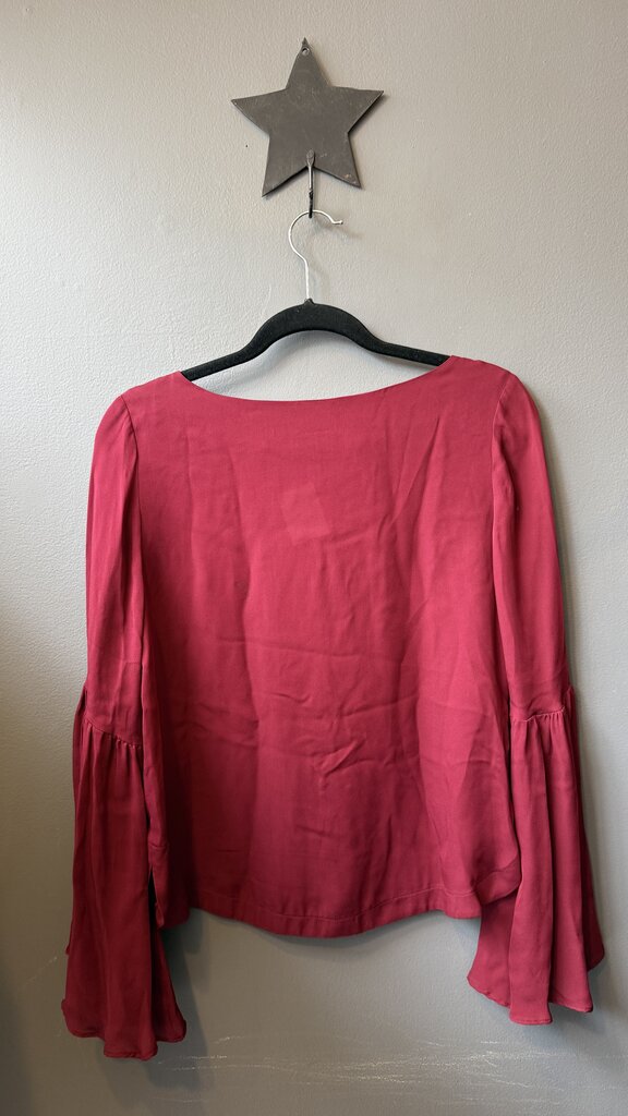 Silk Bell Sleeve Blouse