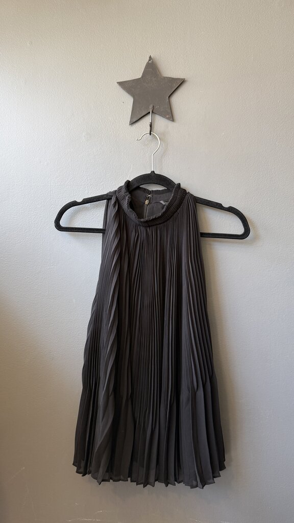 Pleated Swing High Neck Tank