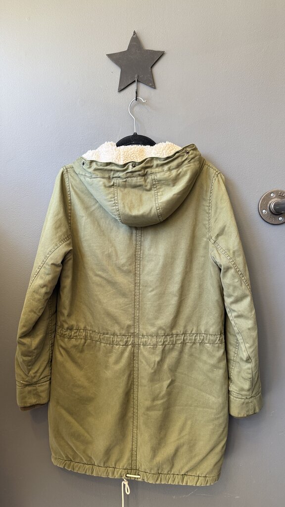 Sherpa Lined Canvas Hooded Jacket