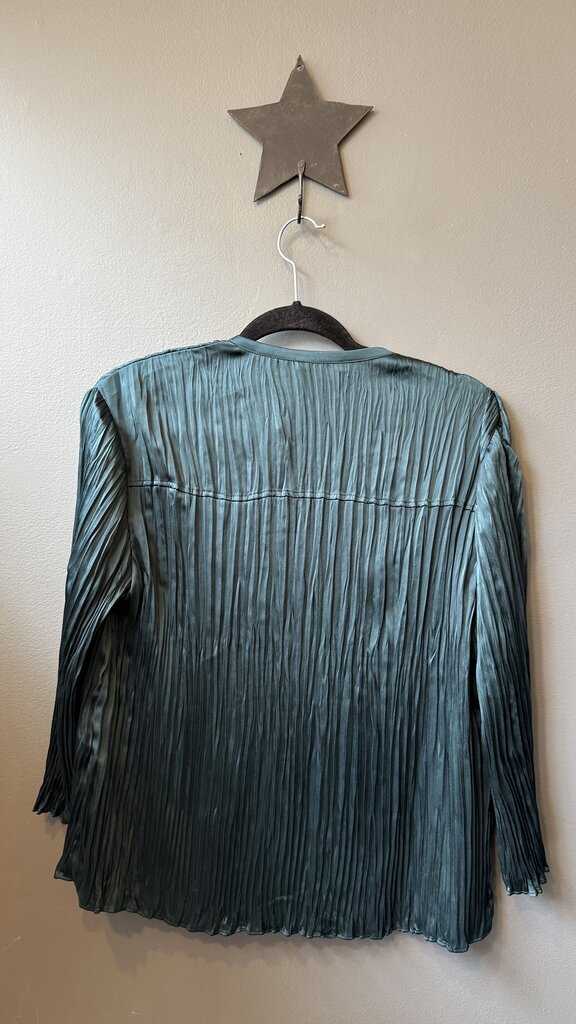 Pleated Satin Blouse