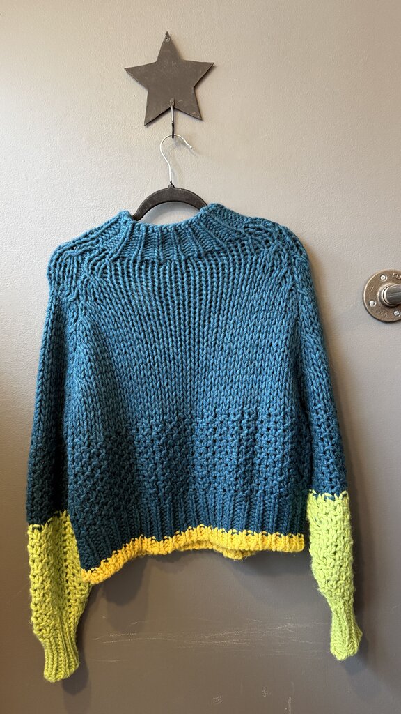Wool Blend Chunky Mockneck Sweater