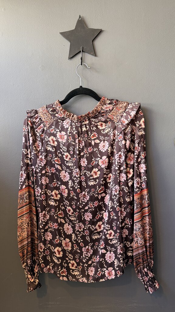 Satin Floral Blouse