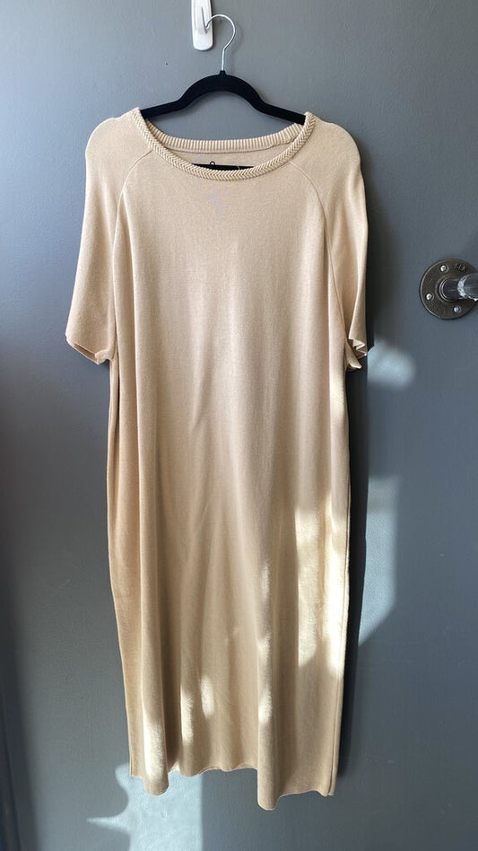 Ribbed Knit T-shirt Dress