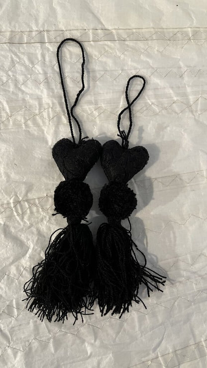 Embroidered Heart/Star Tassel