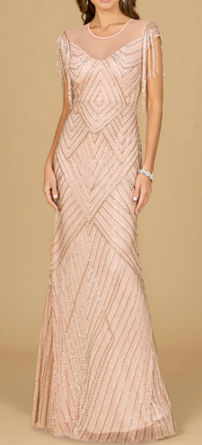 Beaded Illusion Gown