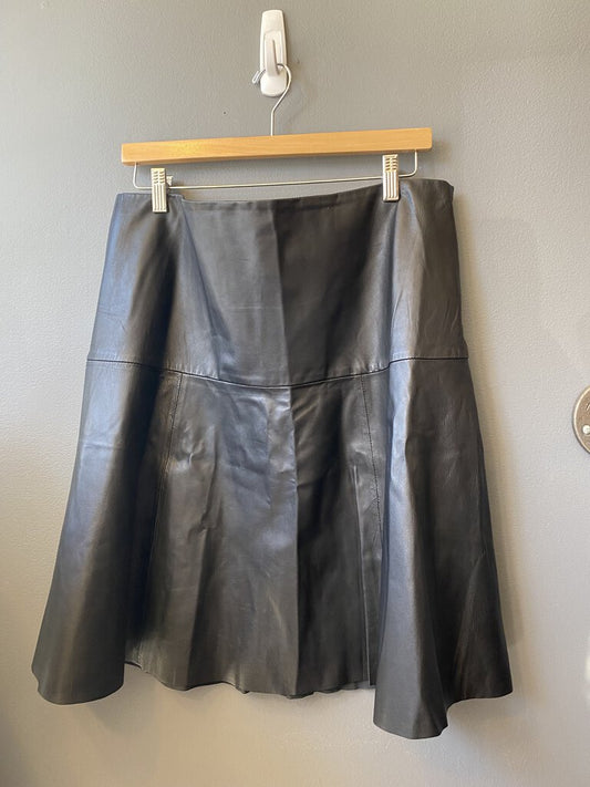 Leather Pleated Skirt