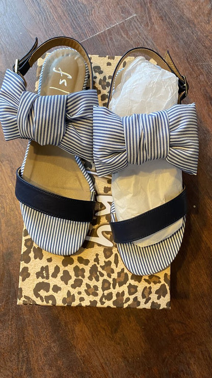 Bow Striped Sandals