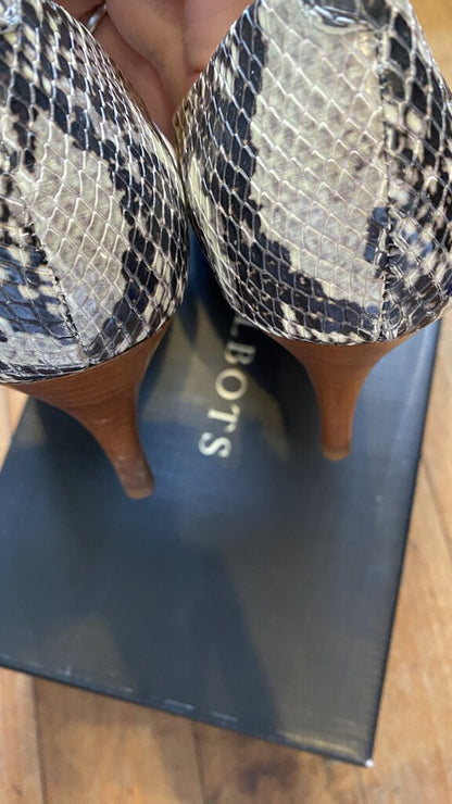 Python Embossed DOrsay Heels