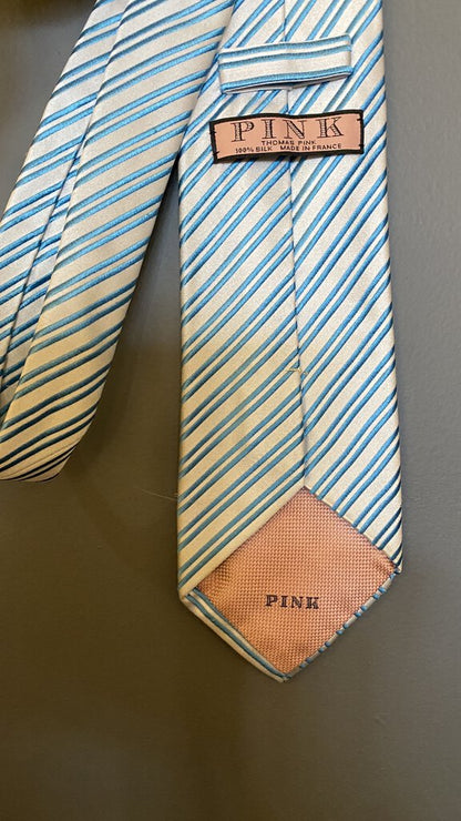 Pink Silk Stripe Tie