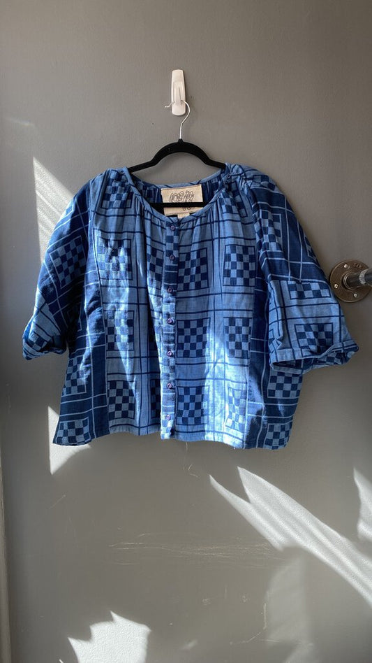 Woven Boxy Button Up