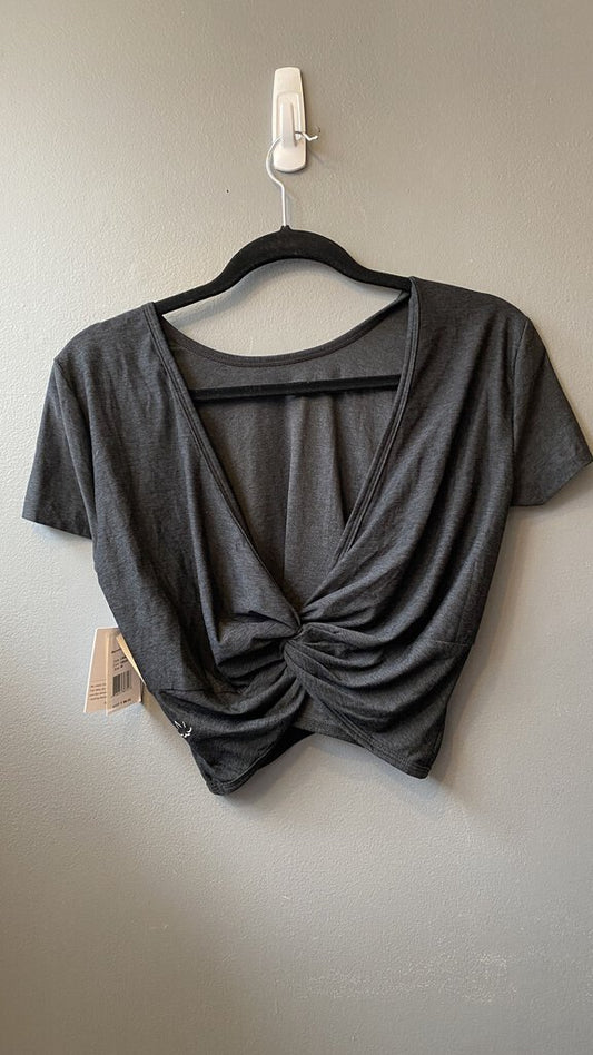 Knot Back SS Crop Tee