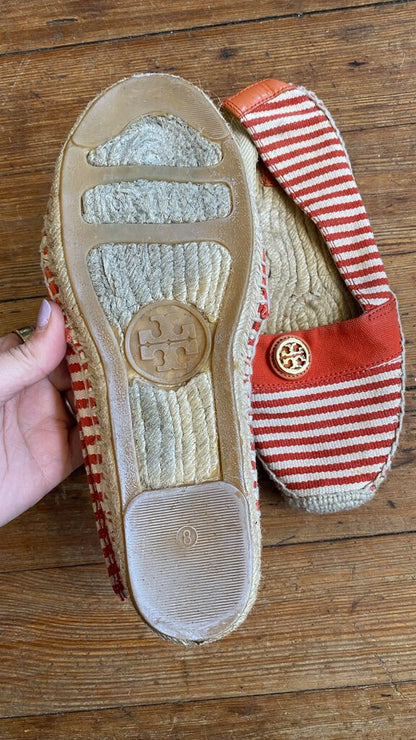 Stripe Espadrille Flats