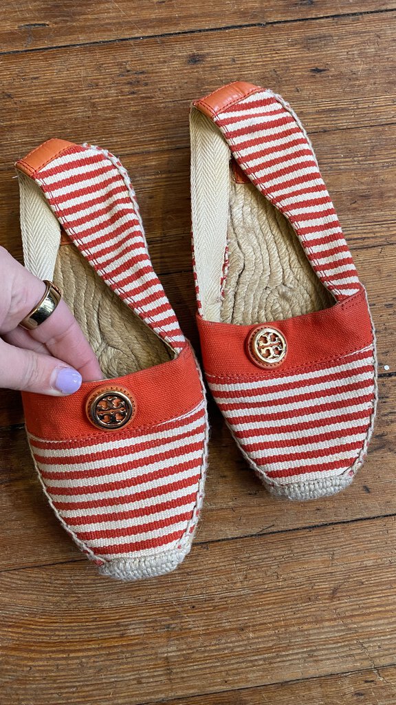 Stripe Espadrille Flats