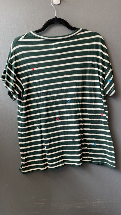 Stripe Embroidered Tee (size 3)