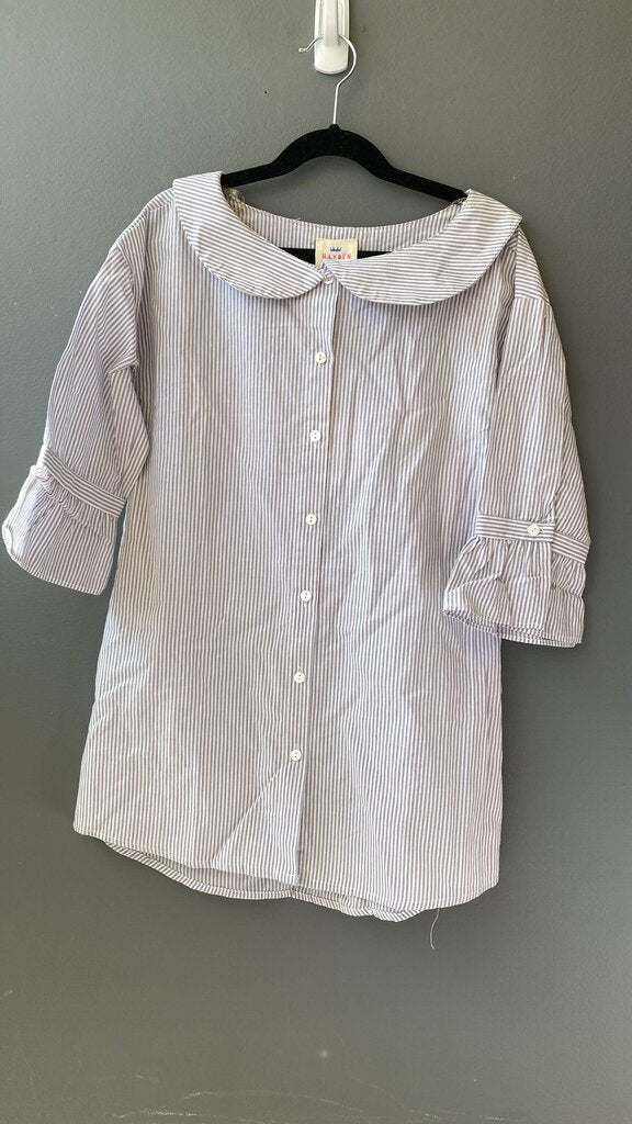 Stripe Peter Pan Button Up