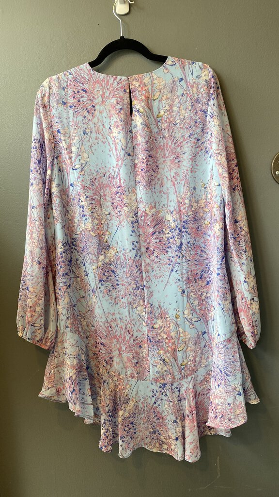 Floral LS Ruffle Hem Shift