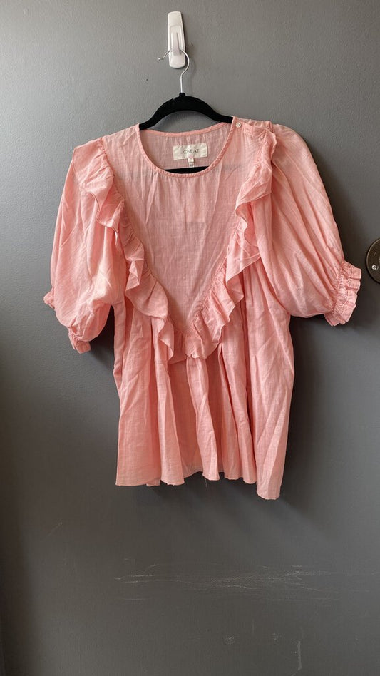 V Ruffle Front Blouse (size 2)