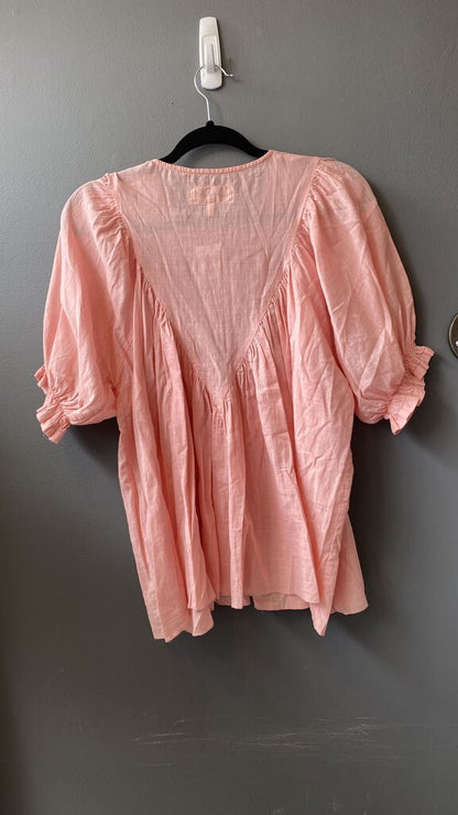 V Ruffle Front Blouse (size 2)