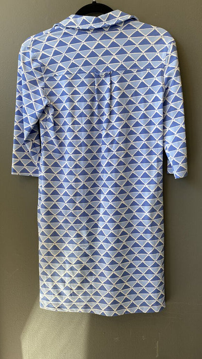 Triangle Print Pocket Shirtdress