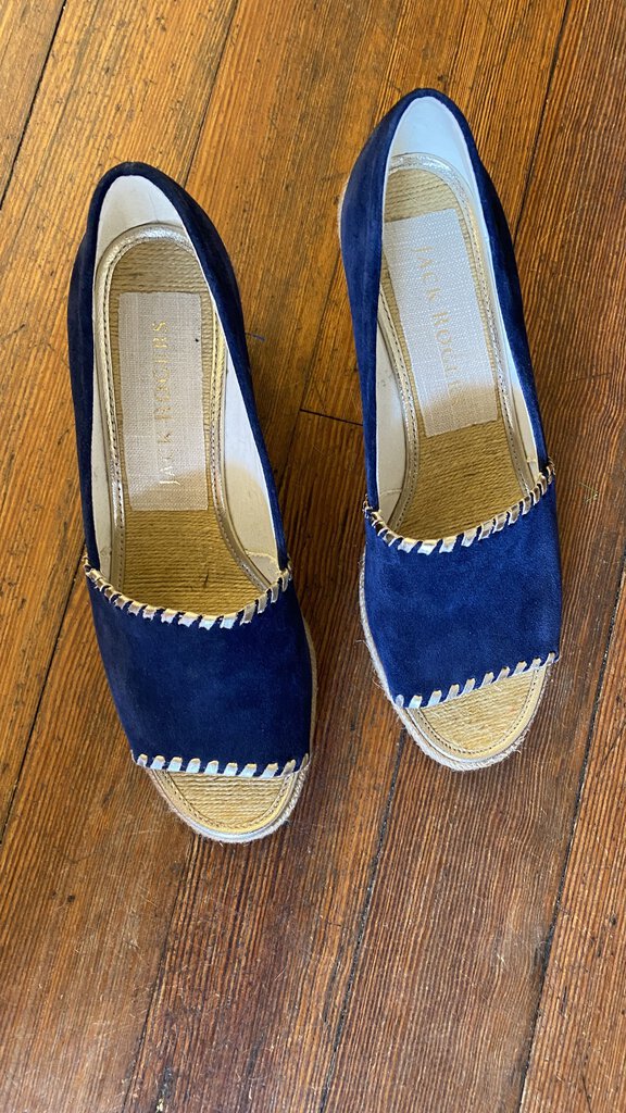 Suede Peep Toe Espadrilles