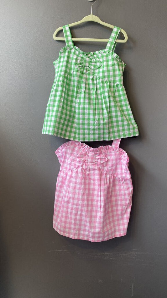 Gingham Bow Front Tank