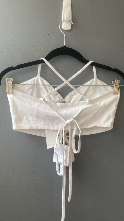 Twist Front Crop Bra Top