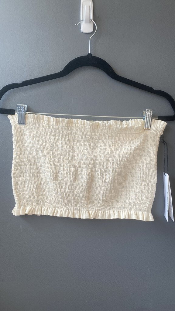 Smocked Crop Tube Top