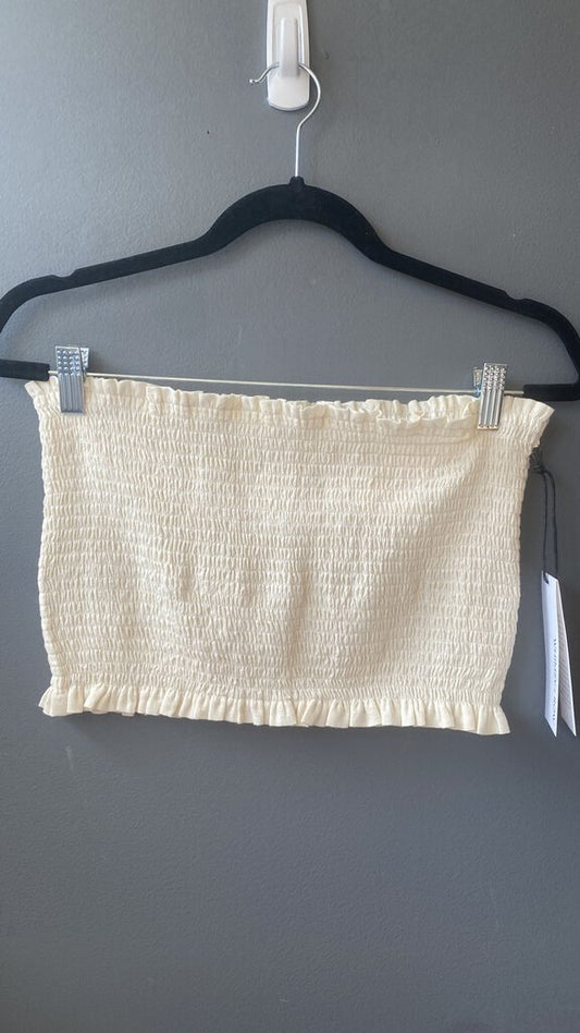 Smocked Crop Tube Top