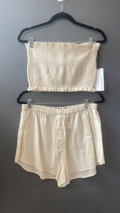 Smocked Crop Tube Top