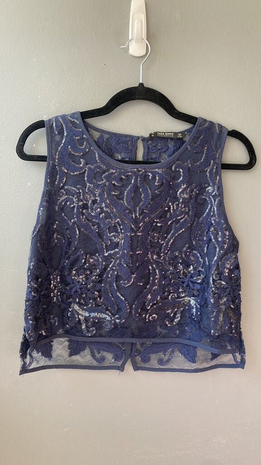 Sequin Lace Crop Tank