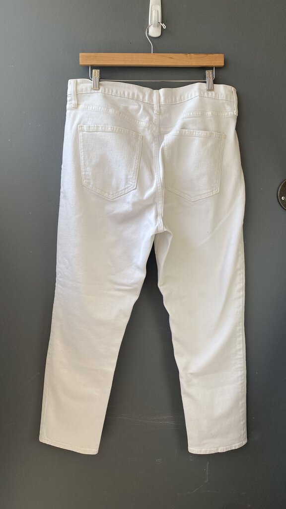 Cigarette High Rise White Jeans