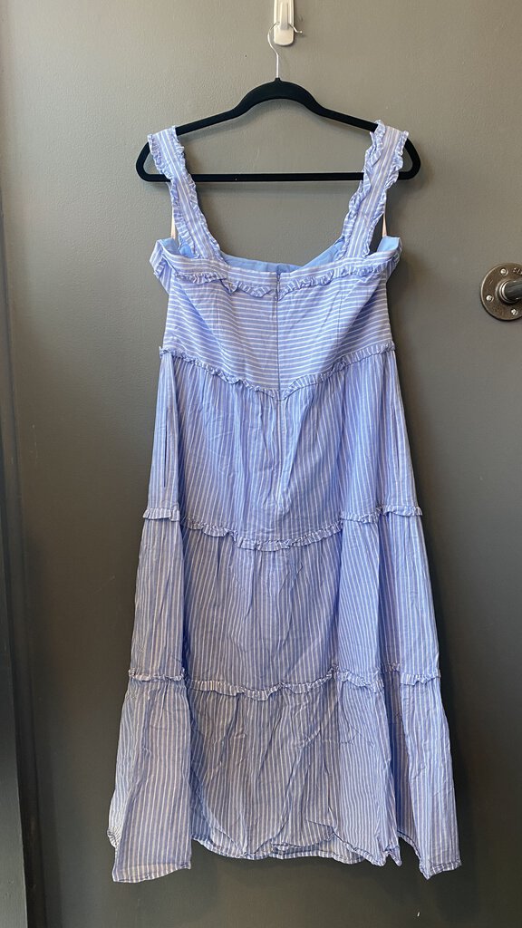 Stiped Tiered Midi Dress